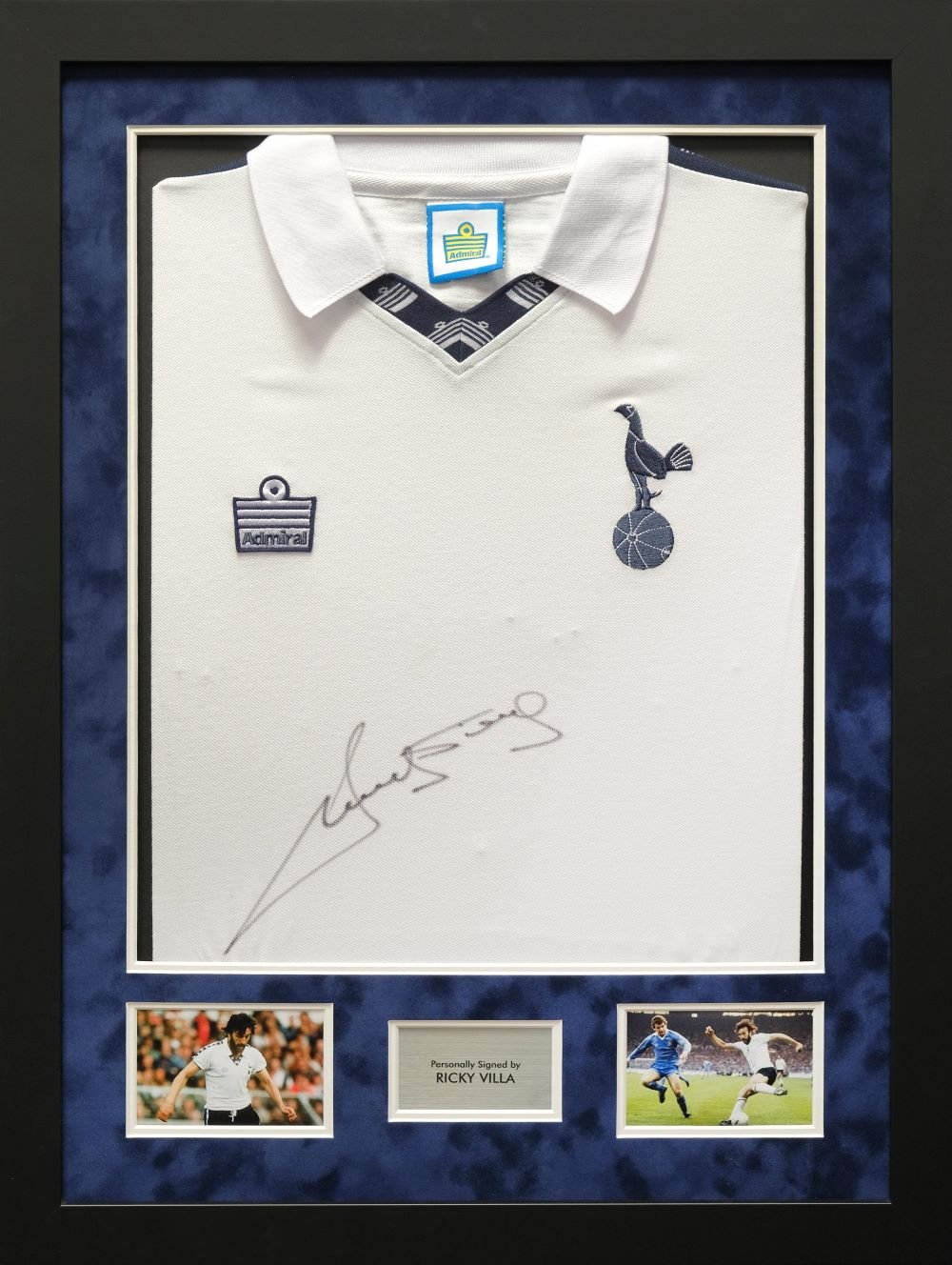 Ricky Villa Signed Spurs Shirt Framed Display - Memorabilia Framers Shop